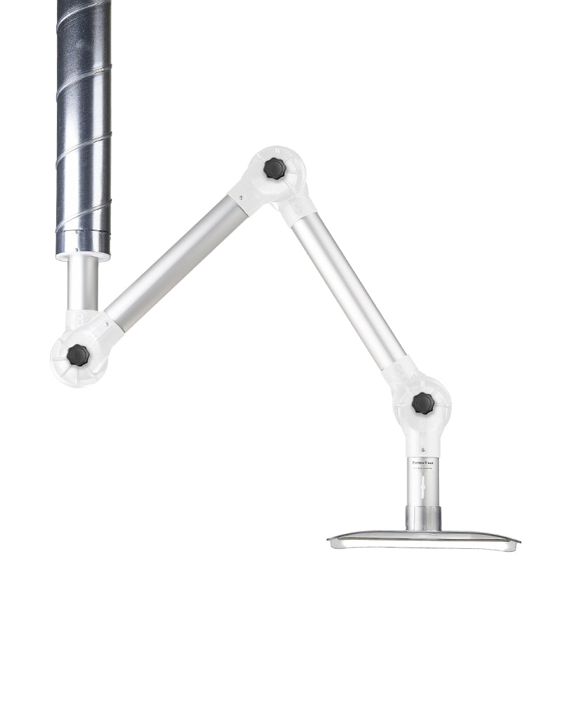 Biały wysięgnik do odsysania